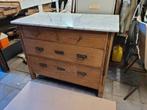 Antieke ladenkast / commode met marmer blad, Ophalen