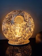 2 x Tafellamp Donut capizschelp copper gevlokt, Ophalen, Nieuw