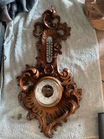 Antieke Houten Barometer, Gesneden, Antiek en Kunst, Ophalen of Verzenden