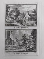 55-56 / Kerk van Tienhoven  en Westbroek Gravure 18e eeuw, Ophalen of Verzenden