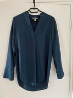 Satijnen blouse van H&M, H&M, Blauw, Ophalen of Verzenden, Zo goed als nieuw