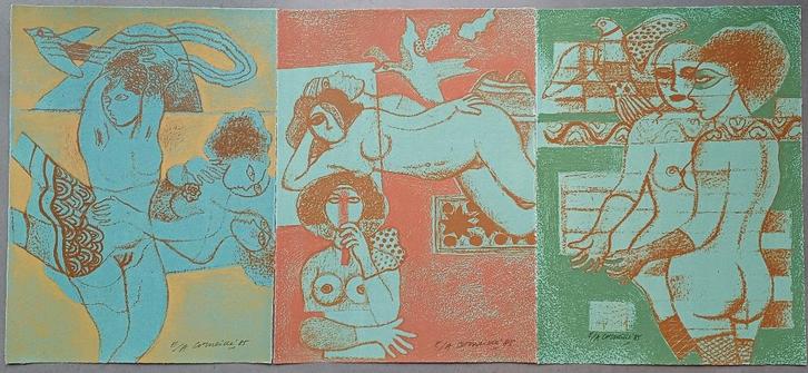 Corneille – Parole de chair - map met 3 gesigneerde litho’s, Antiek en Kunst, Kunst | Litho's en Zeefdrukken, Ophalen of Verzenden