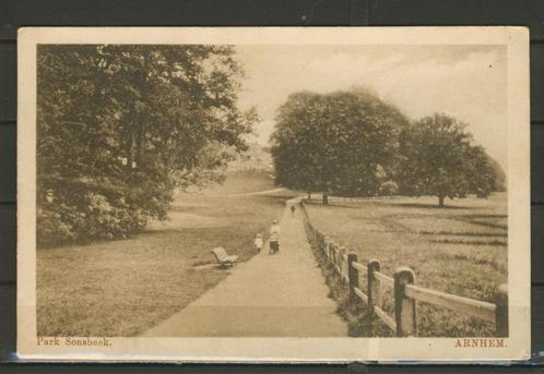 Arnhem 1928 Park Sonsbeek Ansichtkaart f-199 jdu, Verzamelen, Ansichtkaarten | Nederland, Gelopen, Gelderland, 1920 tot 1940, Ophalen of Verzenden