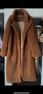 Lange Bruine Imitatie Bont teddy jas camel caramel M, Ophalen of Verzenden, Zo goed als nieuw, Maat 38/40 (M), Bruin