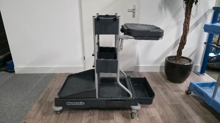 Numatic werkwagen / schoonmaakkar – zwart – professioneel, Huis en Inrichting, Schoonmaakartikelen, Raamwisser of Trekker, Ophalen