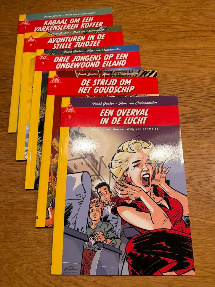 Bob Evers Complete Serie 1-5, Boeken, Stripboeken, Zo goed als nieuw, Complete serie of reeks, Ophalen of Verzenden