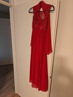 Rode gala jurk met sjaaltje maat M, Kleding | Dames, Gelegenheidskleding, Maat 38/40 (M), Galajurk, Ophalen of Verzenden, Zo goed als nieuw