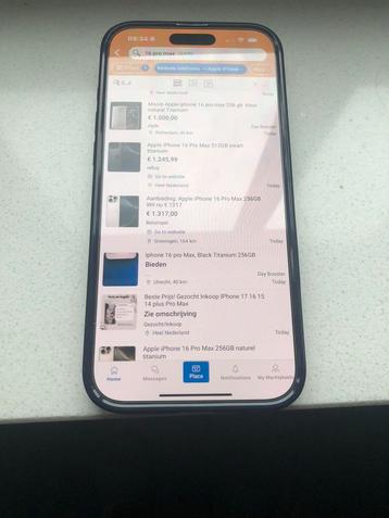 iphone 16 pro max, Black 256GB (as new) with apple warranty beschikbaar voor biedingen