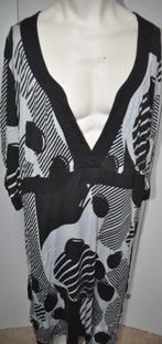 GHi80 Liefs Bo Jurk Zwart Grijs maat 54, Kleding | Dames, Grote Maten, Ophalen of Verzenden, Zo goed als nieuw, Zwart, Jurk