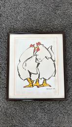 Zeefdruk van de kippenserie - Ellen Meuwese (1948, Antiek en Kunst, Kunst | Litho's en Zeefdrukken, Ophalen of Verzenden