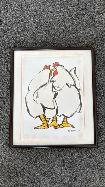 Zeefdruk van de kippenserie - Ellen Meuwese (1948 beschikbaar voor biedingen