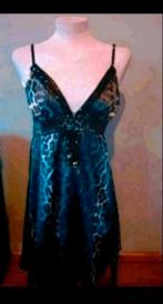 Blauw tijgerprint jurk, Kleding | Dames, Jurken, Ophalen of Verzenden, Zo goed als nieuw, Maat 38/40 (M), Blauw