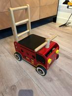 Houten Loopauto Brandweer, Kinderen en Baby's, Speelgoed | Buiten | Voertuigen en Loopfietsen, Ophalen, Zo goed als nieuw, Loopvoertuig