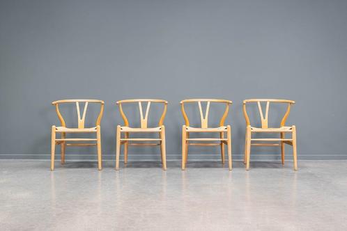 CH24 Wishbone chair, set 4, Huis en Inrichting, Stoelen, Vier, Ophalen of Verzenden