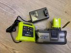 Ryobi One+ 18V 4Ah accu en lader (RC18120-140) nieuw, Ophalen of Verzenden, Nieuw