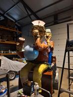 Polyester Carnavalspoppen passen op dubbelasser aanhanger., Ophalen of Verzenden, Gebruikt, Feestartikel, Carnaval