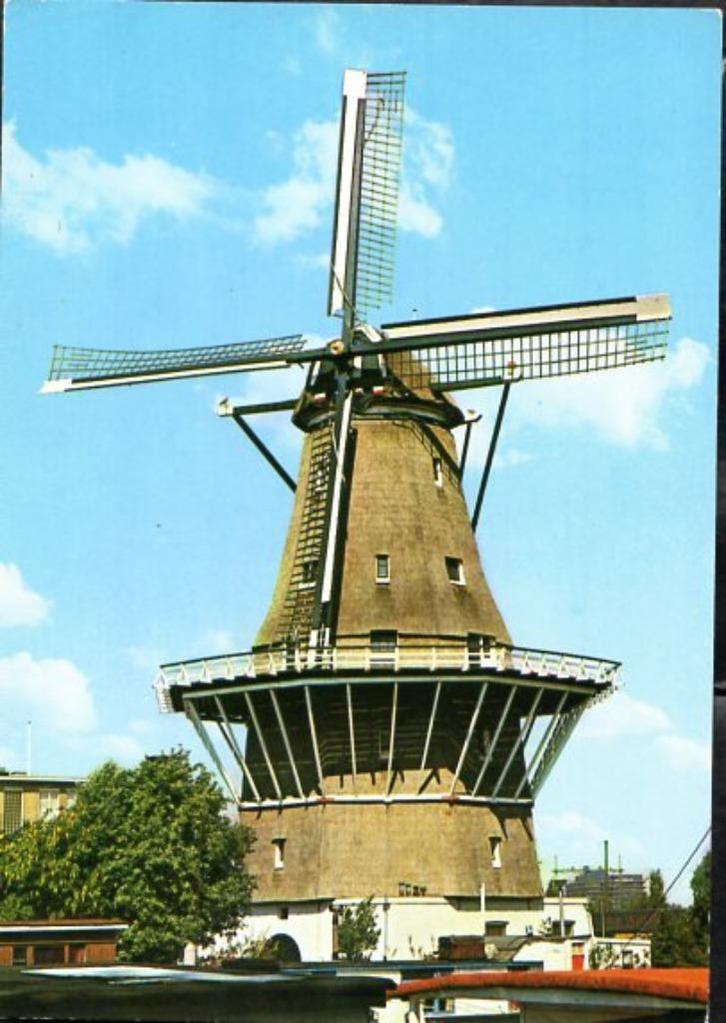 (NH046) Ansichtkaart Amsterdam molen De Bloem, Verzamelen, Ansichtkaarten | Nederland, Ongelopen, Noord-Holland, 1980 tot heden