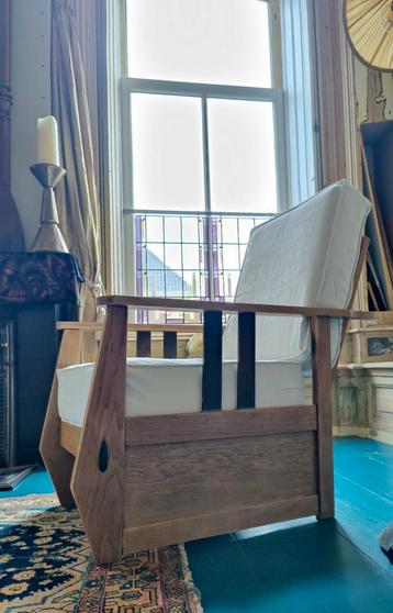 Art Deco Amsterdamse school rook relax stoel beschikbaar voor biedingen