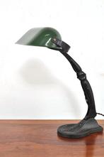 Antieke notarislamp art deco lamp bankierslamp jaren 30, Ophalen of Verzenden, Gebruikt