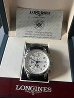 LONGINES MASTER COLLECTION CHRONO MOONPHASE, Overige merken, Leer, Staal, Ophalen of Verzenden