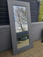 Zware houten spiegel met facet-rand, Huis en Inrichting, Woonaccessoires | Spiegels, Zo goed als nieuw, Ophalen
