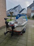 Complete vis/motorboot te koop. Incl.trailer en toebehoren, Watersport en Boten, Vis- en Consoleboten, Ophalen, Gebruikt, Tot 10 pk