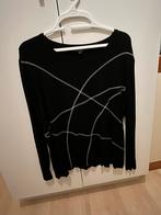 Fisser longsleeve 44 zwart met wit accent, Zwart, Maat 42/44 (L), Nieuw, Ophalen of Verzenden
