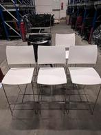 Gispen Casala barkruk Stoel Wit - Set van 6, 5 krukken of meer, Met voetsteun, Ophalen of Verzenden, Zo goed als nieuw