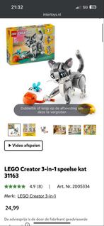 LEGO Creator 3-in-1 Speelse Kat 31163 - Nieuw!, Ophalen of Verzenden, Nieuw, Complete set, Lego