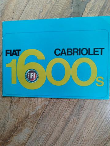 Fiat 1600S Cabriolet - Originele Brochure 1963 beschikbaar voor biedingen