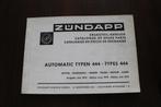 Zündapp automatic type 444 1973 moped ersatzteil katalog, Fietsen en Brommers, Ophalen of Verzenden, Gebruikt