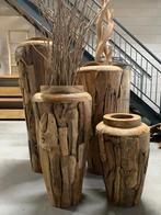 Grote potten drijfhout, 60-120 hoog, wortelhout, uniek, deco, Huis en Inrichting, Woonaccessoires | Vazen, Overige materialen