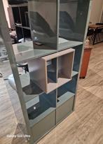 Kallax IKEA hoogglans blauw grijze kast, Huis en Inrichting, Kasten | Vitrinekasten, Ophalen, Zo goed als nieuw, 25 tot 50 cm