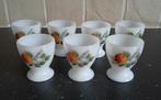 Arcopal eierdopjes, van het bekende melkglas met fruitmotief, Ophalen of Verzenden, Nieuw, Glas
