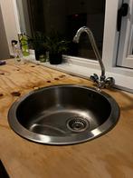 Spoelbak + kraan, Huis en Inrichting, Keuken | Keukenelementen, Ophalen, Minder dan 50 cm, Gebruikt, Minder dan 25 cm