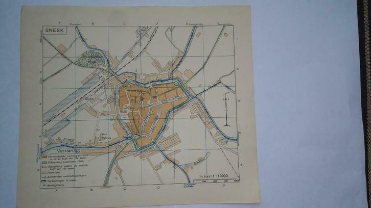 39  /  Sneek  Litho  1917, Antiek en Kunst, Kunst | Litho's en Zeefdrukken, Ophalen of Verzenden