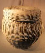 Mooie Grote Rieten Mand met deksel - D50 en H43, Huis en Inrichting, Woonaccessoires | Schalen en Manden, Mand, Rond, Ophalen of Verzenden