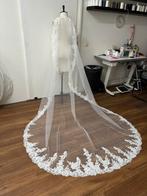 nieuw 2.80 meter kant sluier, Ophalen of Verzenden, Zo goed als nieuw, Wit, Accessoires