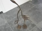 2 Metalen bruine vogels., Huis en Inrichting, Woonaccessoires | Overige, Ophalen of Verzenden