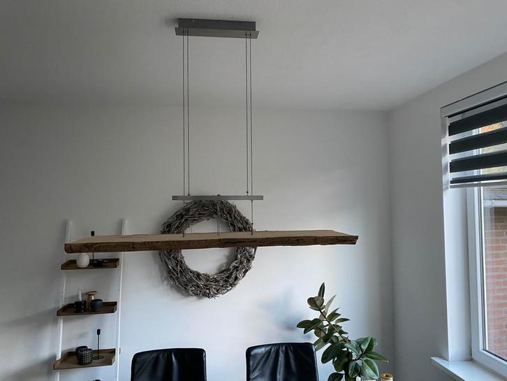 Unieke eettafellamp van boomstam,geïntegreerd ledverlichting, Huis en Inrichting, Lampen | Hanglampen, Ophalen of Verzenden