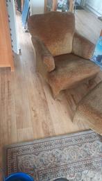 bijzondere Panterprint Stoel met Voetenbank Klausser ontwerp, Huis en Inrichting, Fauteuils, Gebruikt, 75 tot 100 cm, Ophalen of Verzenden