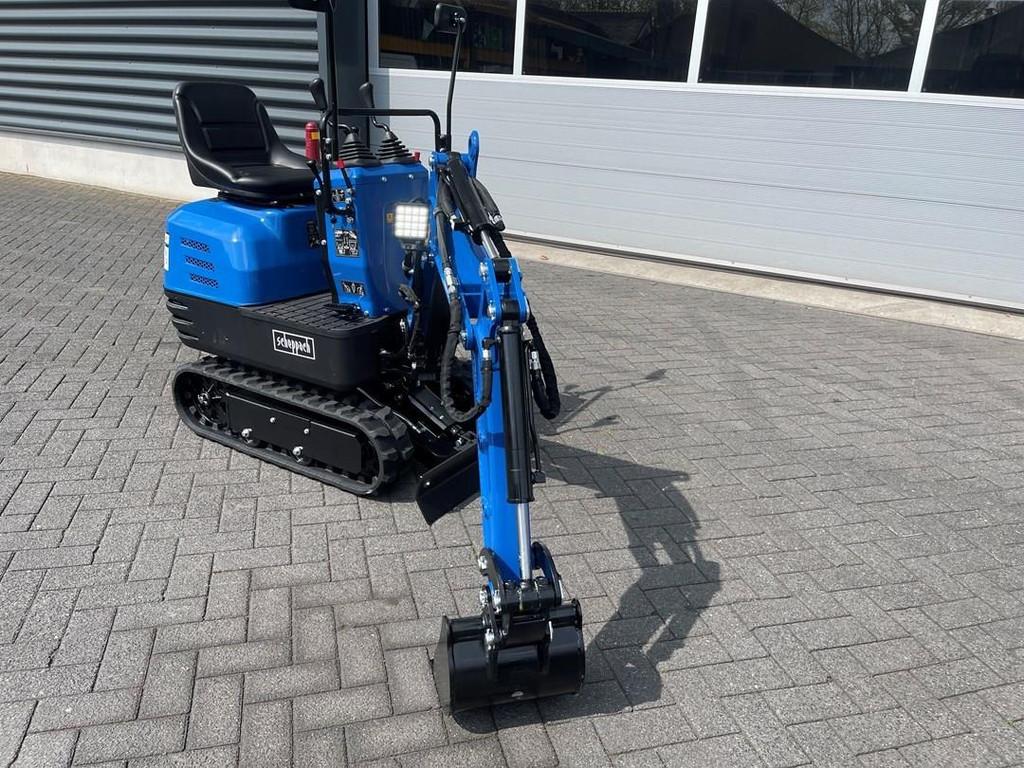 Scheppach EXC815 Minigraver, nieuw 0 uren, fabrieksgarantie, Auto's, Overige Auto's, Gebruikt, Overige carrosserieën, Blauw, Overige brandstoffen