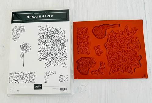 𝐎𝐑𝐍𝐀𝐓𝐄 𝐒𝐓𝐘𝐋𝐄 stempelset van Stampin’Up!, Hobby en Vrije tijd, Stempelen, Zo goed als nieuw, Verzenden