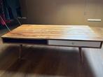 Salon tafel retro hout, Huis en Inrichting, Ophalen, 100 tot 150 cm, 50 tot 100 cm, Zo goed als nieuw