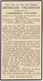 Henricus Tielemans 1877 Erp + 1945 Keldonk, 68 jaar oud, Verzenden, Bidprentje