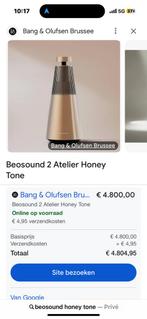 Beosound 2 Atelier Honey Tone NIEUW bang olufsen b&o, Ophalen of Verzenden, Nieuw, Front, Rear of Stereo speakers, Overige merken