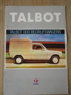 Autofolder : Talbot 1100 Bestelwagens . Folder is nieuw., Ophalen of Verzenden, Nieuw, Overige merken