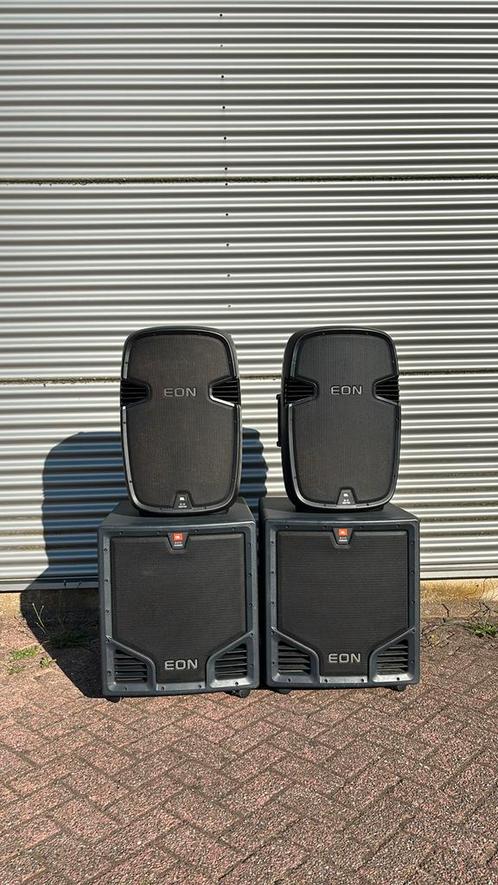 JBL EON 518/515 speaker set, Muziek en Instrumenten, Versterkers | Keyboard, Monitor en PA, Gebruikt, P.A., 500 tot 1000 watt