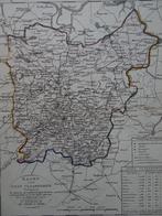 Gravure kaart oost Vlaanderen Gent, Oudenaarde D. Veelwaard, Verzenden