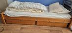 Extra lang houten bed 2.20 meter lang, Ophalen, Gebruikt, 90 cm, Eenpersoons